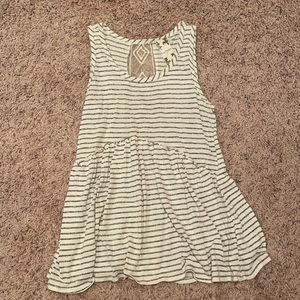 Boutique striped peplum tank size large